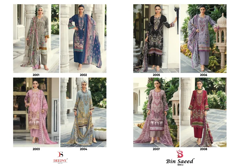 Bin Saeed Mini Vol 2 By Deepsy Cotton Dupatta Pakistani Plazzo Suits